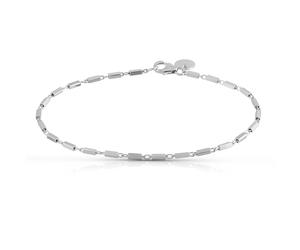 Armband VIVANCE "925/- Sterling Silber rhodiniert", weiß, Armbänder, Damen, 19cm, Silber 925 (Sterlingsilber), glänzend, Armband (28874361-0) weiß