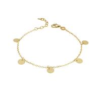 Armband VIVANCE "925-Sterling Silber vergoldet", gold (gelb), Armbänder, Damen, 17+3cm, Silber 925 (Sterlingsilber), glänzend, Armband (25858465-0) gelb