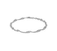 Armband VIVANCE "925/- Sterling Silber weiss Singapurkette 19 cm", weiß, Armbänder, Damen, 19cm, Silber 925 (Sterlingsilber), glänzend, Armband (38987530-0) weiß