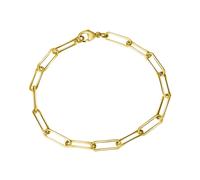 Armband VIVANCE "925/- Sterlingsilber Gliederarmband glanz vergoldet 21 cm", gelb, Armbänder, Damen, 21cm, Silber 925 (Sterlingsilber), glänzend, Armband (11908868-0) gelb