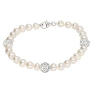 Armband VIVANCE "Perlenarmband", silber (silber 925), Armbänder, Damen, Silber 925 (Sterlingsilber), Armband (20580130-0) silber 925