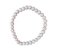 Armband VIVANCE "Süßwasserzuchtperlen pink 6mm", pink (pink, pink), Armbänder, Damen, 18cm, Metallmix, glänzend, Armband (58110925-0) pink, pink