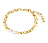 Yokoamii - Armband Metall Muschelkernperle in Gelbgold Armbänder & Armreife Damen