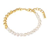 Armband YOKOAMII "Y103", gelb (gelbgold), Armbänder, Damen, Metall, Armband, mit Perle (60392309-0) gelbgold