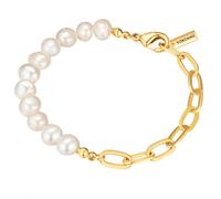 Yokoamii - Armband Metall Süßwasser-Zuchtperle in Gelbgold Armbänder & Armreife Damen