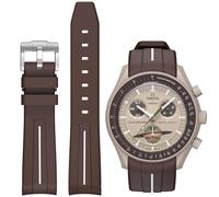 Armbander fur Moonswatch-Uhren, gebogen, ohne Lucke, Gummiarmband, kompatibel mit Omega X, Swatch Moonswatch Speedmaster/Rolex/SEIKO, 20 mm, Uhre