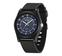 Armbanduhr für Damen, wasserdicht, analog, Quarzuhr für modische, legere oder sportliche Aktivitäten, Militärzeit, leicht ablesbares Zifferblatt, schwarz / blau