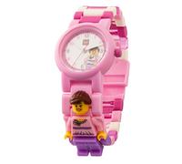 Armbanduhr Lego Classics - Pink, inklusive 12 zusätzlichen Armbandgliedern, Lego Minifigur im Armband integriert, analoges Ziffernblatt, kratzfestes Acrylglas