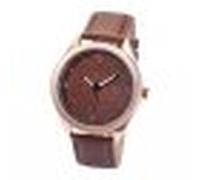 Armbanduhr mit Leder-Zifferblatt