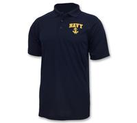 Armed Forces Gear Herren United States Navy Performance Polo - Offiziell lizenzierte United States Navy Shirts für Herren (Marineblau), Marineblau, L
