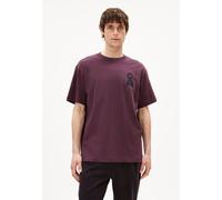 ARMEDANGELS AADRU Å ZICK ZACK Herren T-Shirt aus Bio-Baumwolle dark cranberry S