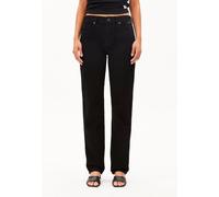AAVELINE MID WAIST STRAIGHT JEANS | 100% recycelte Baumwolle Non Stretch - schwarz (30-34)