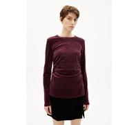 ARMEDANGELS ADAAJA LORA VELVET - Damen Longsleeve aus Bio-Baumwoll Mix dark cranberry M