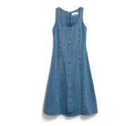 JEANS-MIDI-KLEID | Bio-Baumwoll Mix - blau (S)