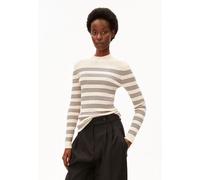 ARMEDANGELS ALAANIA STRIPED Damen Strickpullover aus 100% Bio-Baumwolle oatmilk-black XL