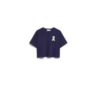 ARMEDANGELS Damen T-Shirt aus recyceltem Baumwoll Mix ALBERTARAA Loose Fit Tinted Navy S