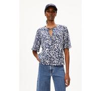ARMEDANGELS ANDRIKAA MOSAIC LINO - Frauen Regular Fit Bluse - blau M night sky