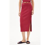 AZITAA RIB MIDI SKIRT | Ripp-Jerseyrock aus Bio-Baumwoll Mix - rot (XXL)
