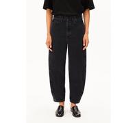 BAARLY HIGH WAIST BARREL JEANS | 100% recycelte Baumwolle Non Stretch - schwarz (28-32)