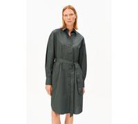 ARMEDANGELS BARREL SLEEVE POPLIN Damen Webkleid aus Bio-Baumwolle space steel L