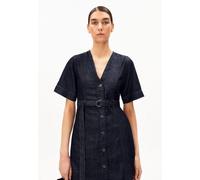 JEANS-MIDI-KLEID MIT GÜRTEL | Bio-Baumwoll-Mix - blau (XS)