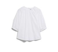 POPLIN BALLONÄRMEL-BLUSE | 100% Bio-Baumwolle - weiss (XL)