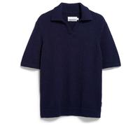 BOUCLE STRICKPOLOSHIRT | Bio-Baumwoll-Mix - blau (S)
