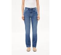 ARMEDANGELS CARENAA - Damen Jeans Straight Leg Mid Waist Bio-Baumwoll Mix Comfort-Stretch cenote 28/32