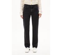 CARENAA MID STRAIGHT JEANS | recycelter Baumwoll-Mix Comfort Stretch - schwarz (26-34)