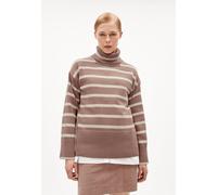 ARMEDANGELS CHANAA STRIPES Damen Pullover Loose Fit aus Bio-Baumwolle cinnamon dust-oatmilk L