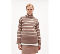 ARMEDANGELS CHANAA STRIPES Damen Pullover Loose Fit aus Bio-Baumwolle cinnamon dust-oatmilk M