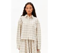 ARMEDANGELS CHECK BOXY Damen Bluse aus Bio-Baumwolle oatmilk-black S
