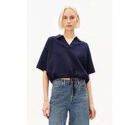KOMPAKTER POLO-STRICKPULLOVER | 100% Bio-Baumwolle - blau (S)