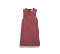 CORD-MINI-KLEID MIT RUNDHALS | Bio-Baumwoll Mix - rot (S)