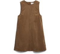 CORD-MINI-KLEID MIT RUNDHALS | Bio-Baumwoll Mix - braun (S)