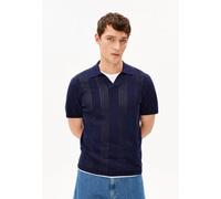 BAUMWOLL-STRICKPOLOSHIRT | 100% Bio-Baumwolle - blau (L)