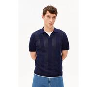 BAUMWOLL-STRICKPOLOSHIRT | 100% Bio-Baumwolle - blau (M)