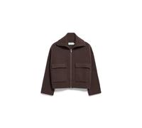 BAUMWOLL-WOLL STRICKJACKE | Bio-Woll Mix - braun (XS)