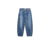 BAARLY HIGH WAIST BARREL JEANS | 100% recycelte Baumwolle Non Stretch - blau (28-30)