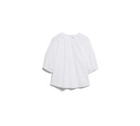 Armedangels Damen Bluse Poplin Ballonärmel 100% Bio-Baumwolle Weiß M