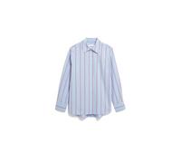 ARMEDANGELS Damen Bluse aus Bio-Baumwolle Stripe Loose Loose Fit Morning Sky-Mars Red L