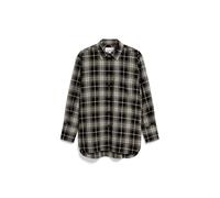 ARMEDANGELS Damen Bluse Loose Fit aus Bio-Baumwolle EASSAAL Check Loose Fit Black-Dark Amber L