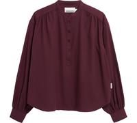 ARMEDANGELS Damen Longsleeve EFINARAA Brushed, Bio-Baumwolle, Loose Fit, Dark Cranberry M
