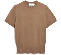 KURZÄRMLIGER STRICKPULLOVER | TENCEL™ Lyocell Mix - braun (XS)
