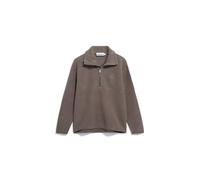 HAARLEENAA COTTON FLEECE | Fleece-Sweatshirt aus Bio-Baumwolle - braun (L)