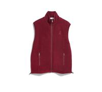 BAUMWOLL-FLEECE-WESTE | 100% Bio-Baumwolle - rot (M)