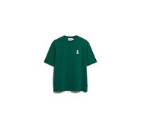 ARMEDANGELS Damen Heavyweight T-Shirt aus recyceltem Baumwoll Mix Iconic Å TARJAA Loose Fit Emerald Green Xs
