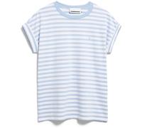 ARMEDANGELS Damen T-Shirt aus Bio-Baumwolle IDAARA Stripes Loose Fit White-Soft Blue S