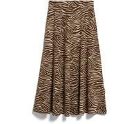 Armedangels Midirock ILENIAA LARAA Zebra-Muster Bio-Baumwoll-Mix Beige XS