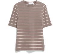 Armedangels Damen Jaanisara Fine Stripe T-Shirt (Größe S, braun)